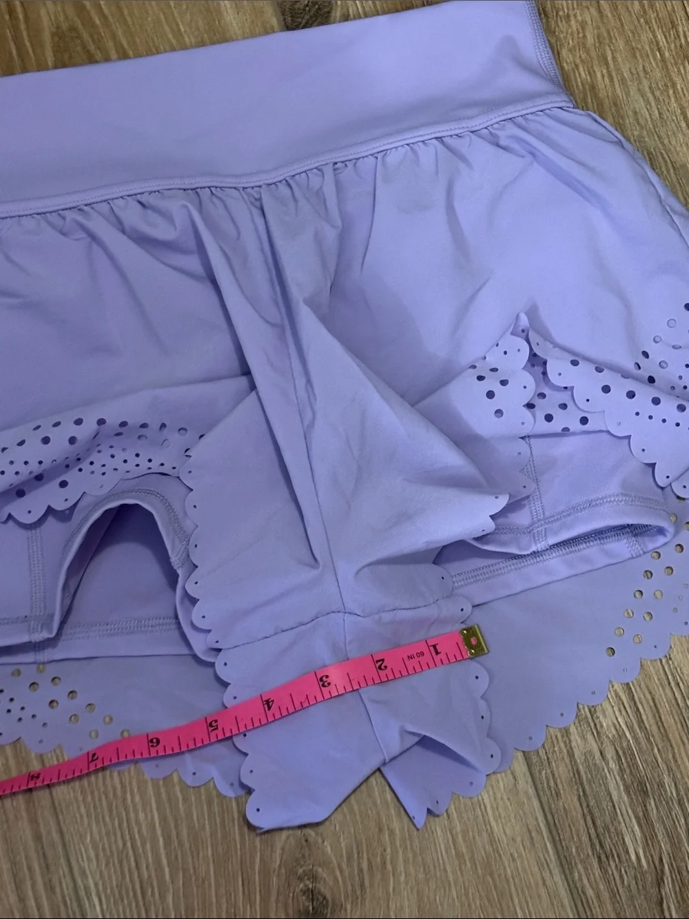 Lilac Aerie Offline Shorts with Scalloped Hem